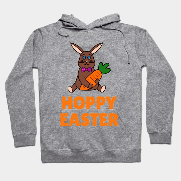 HOPPY Easter Bunny Carrot Hoodie by SartorisArt1